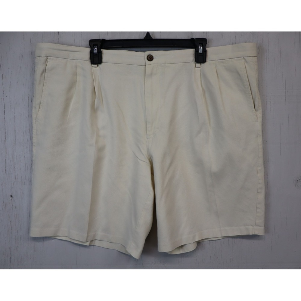 Mens Tommy Bahama Shorts Size‎ 44 Silk Cotton Chino Casual Beige